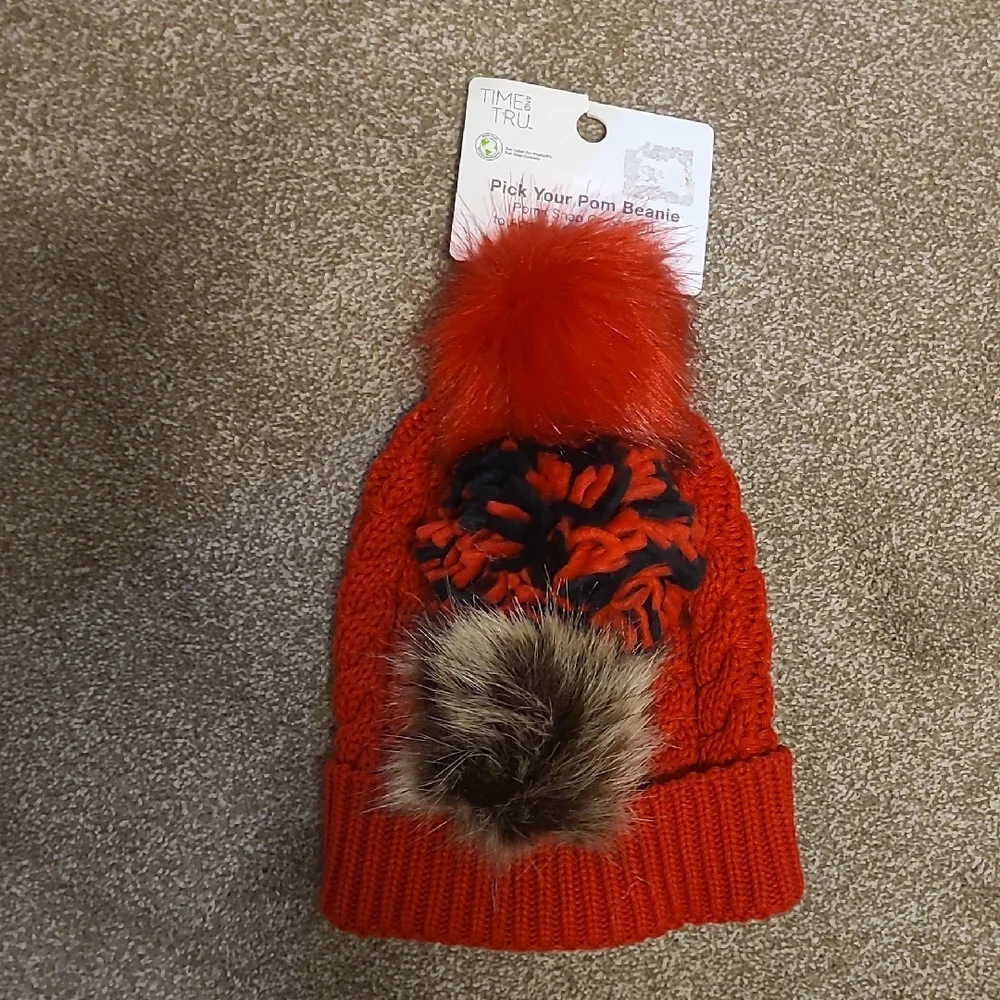 NWT You-Pick Beanie with Pom Poms - Picture 2 of 5